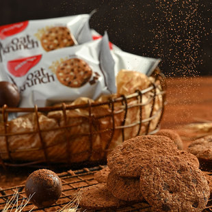 马来西亚进口马奇新新巧克力豆黑加仑燕麦曲奇饼干390g