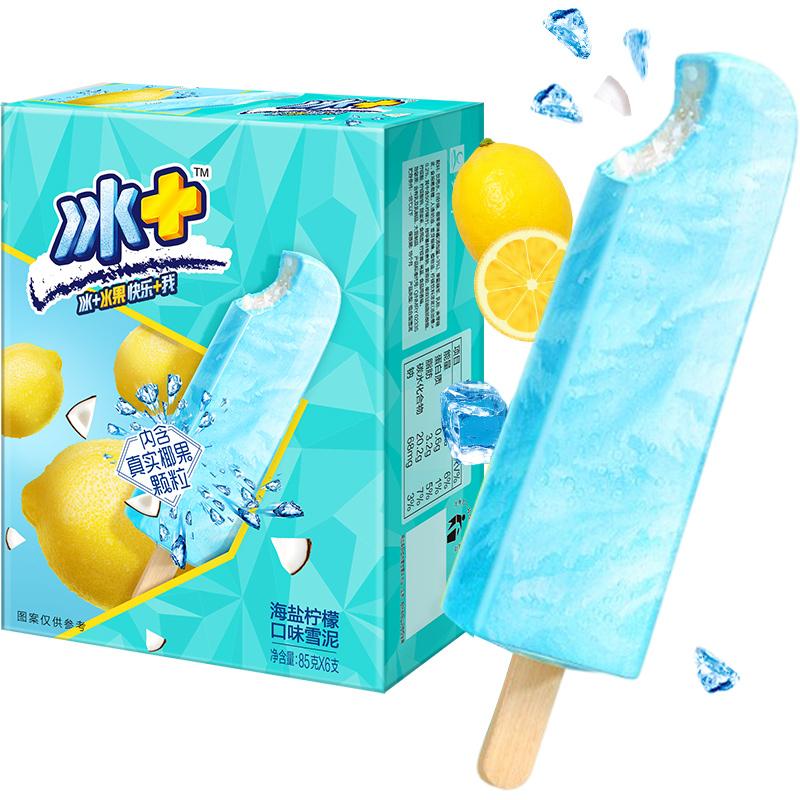 蒙牛 冰 海盐柠檬味雪糕冰 85g*6支*6件