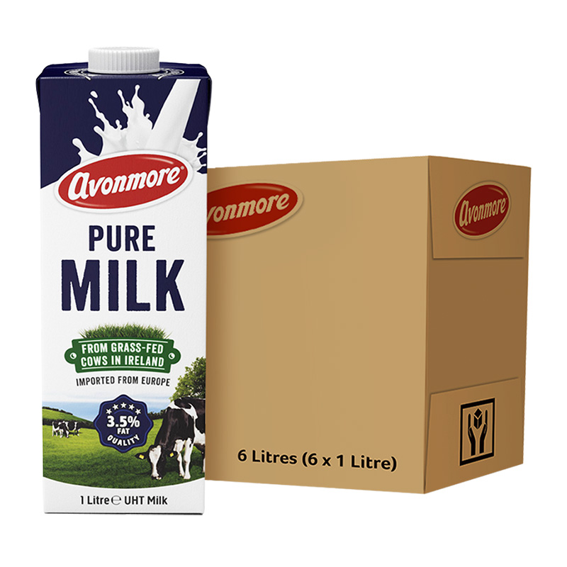 进口爱尔兰艾恩摩尔全脂纯牛奶1l6盒学生早餐纯牛奶