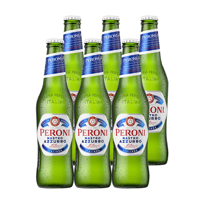 啤酒peroni贝罗罗尼蓝带330mlx6意大利朝日进口啤酒