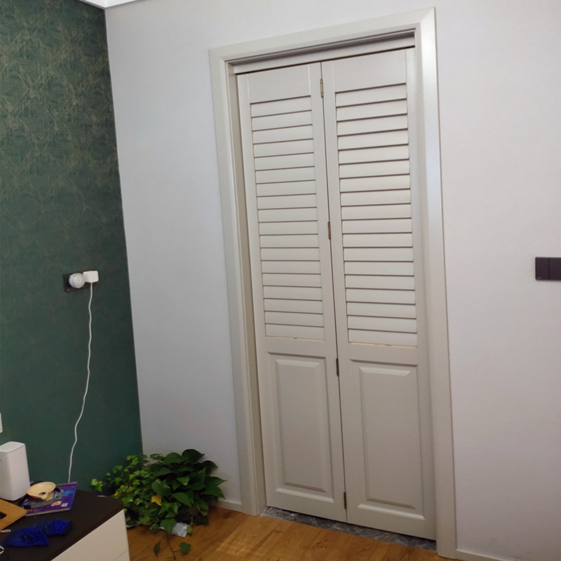 圣德科实木活动百叶叶门透气气窗造型芯板方板卧室门