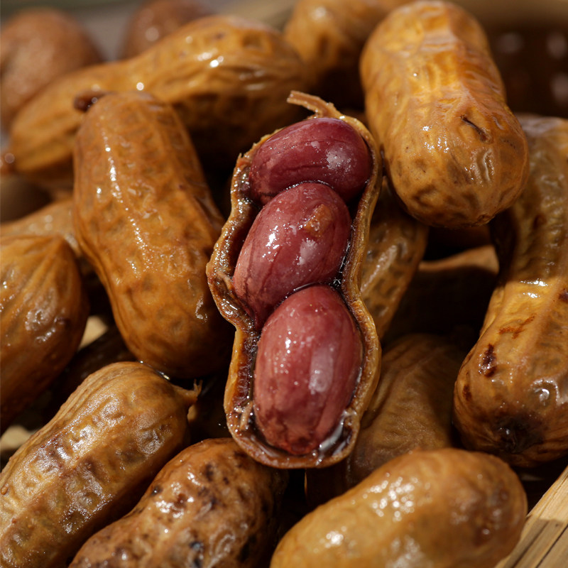 一份宁波建峰花生罐头带壳卤味话梅