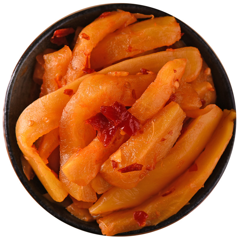 168g*5包酸甜爽辣萧山萝卜条 辣味萝卜条 美味酱菜 下饭菜 爽脆