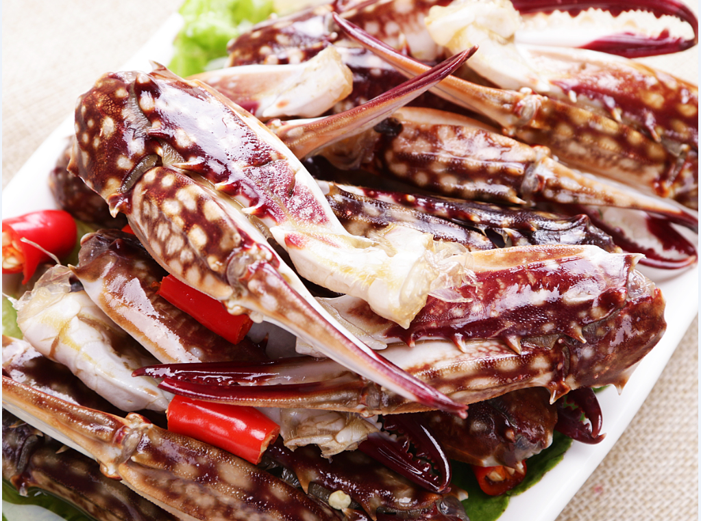 宁波海鲜醉蟹蟹脚麻辣钳大梭子即食特产螃蟹蟹类制品