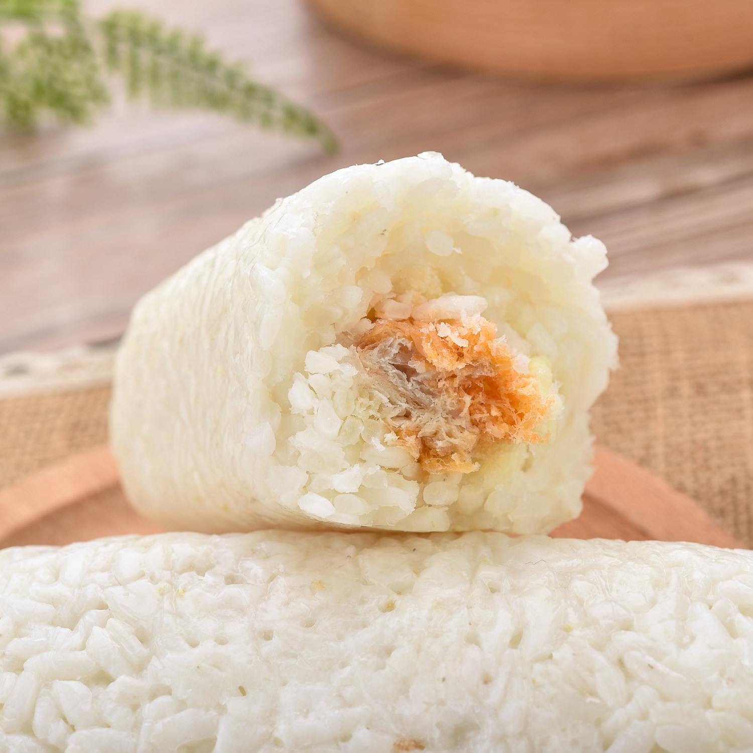 糯米粢饭团香肠粢饭团肉松粢饭团甜味粢饭团3种口味早餐点心