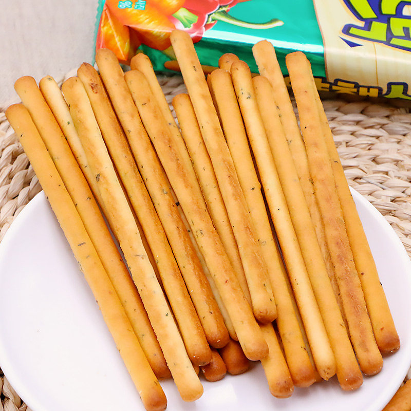 韩国进口食品乐天蔬菜黄油椰子长条饼干5袋酥性饼干