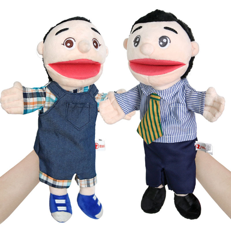 手偶腹语套手大号能动嘴巴张嘴巴玩具业可职业手偶