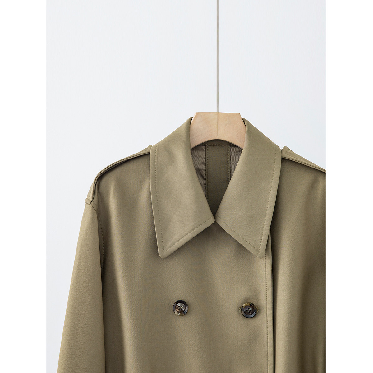 风衣贝丽花园摩斯侦探长短短款经典双排扣直筒系带风衣