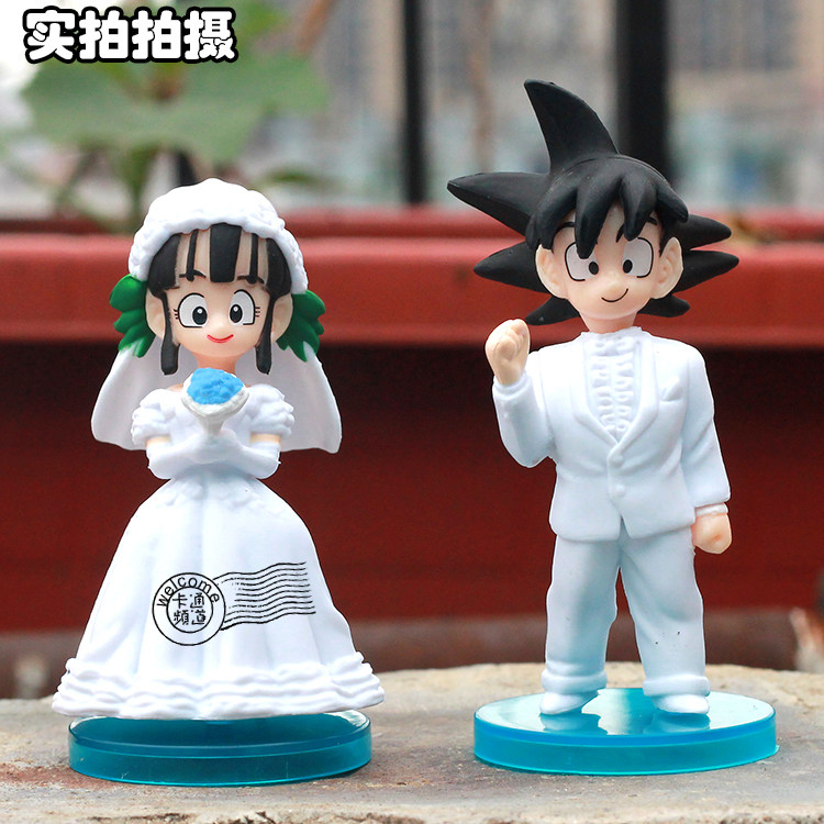 七龙珠悟空琪琪结婚婚纱手办模型摆件人偶蛋糕潮玩盲盒