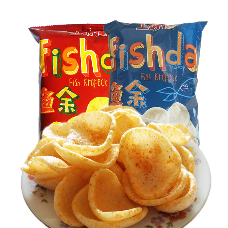 上好佳鱼余70g麻辣原味膨化休闲食品办公室零食小吃膨化食品