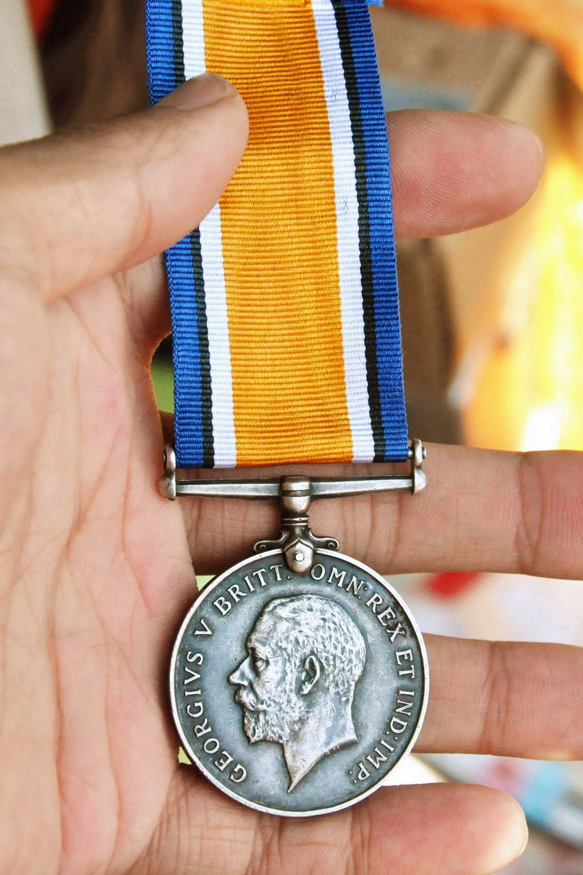 英国一战参战银质奖章 带复印证书 授予soper