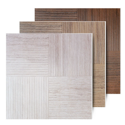 阳台仿木纹瓷砖500x500 日式室外纵横地砖 餐厅仿古砖 厨房地板砖