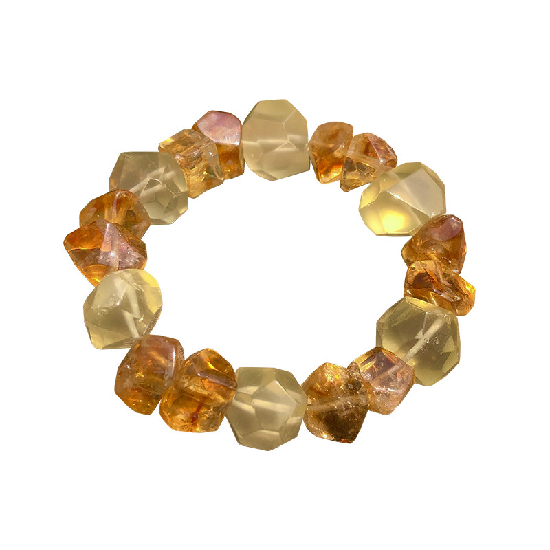 承包你的幸运得住黄水晶黄金阿赛黄超七手链天然手链