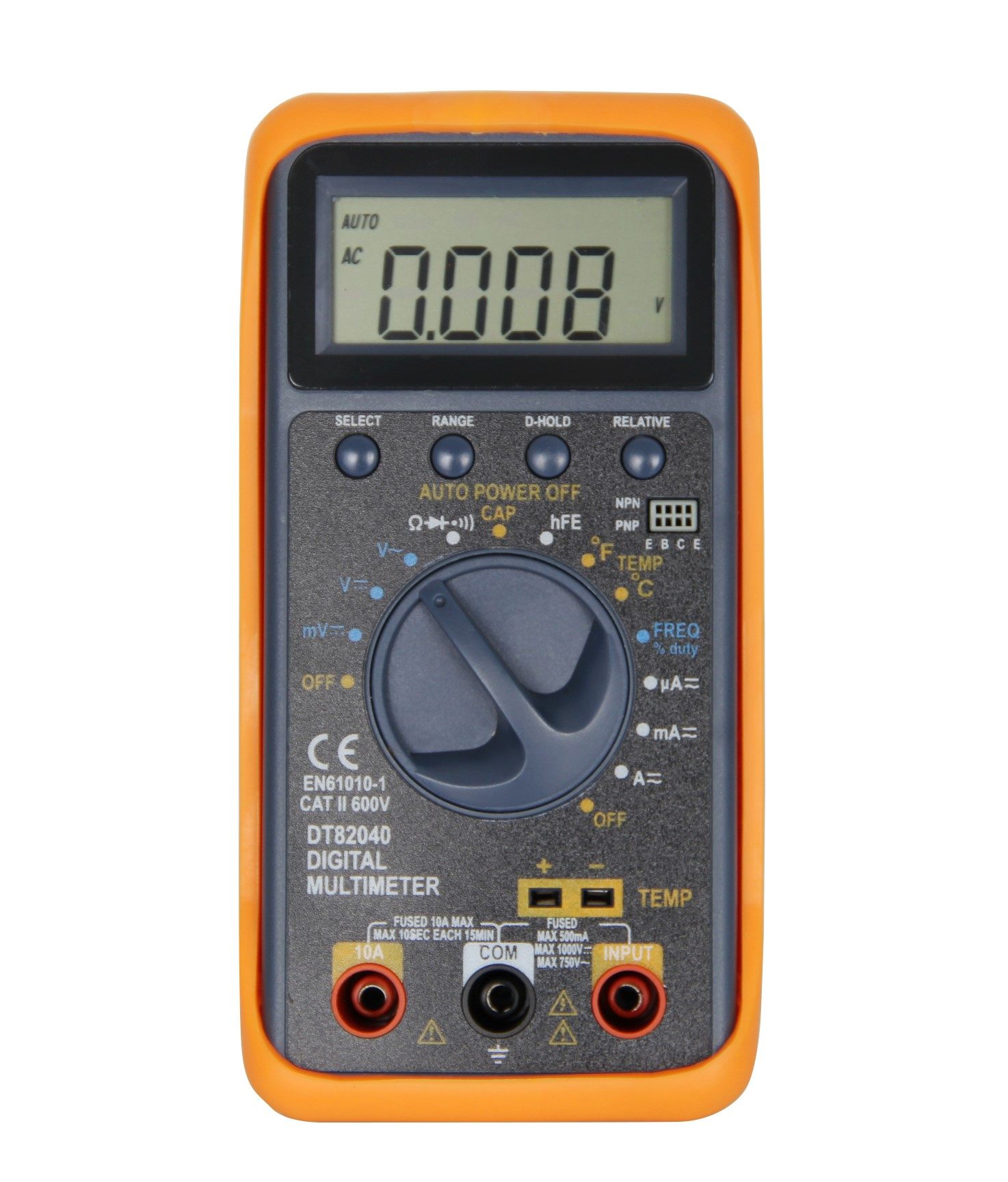 万用表dt82040测电电容温度频率自动量程全能型威华万用表