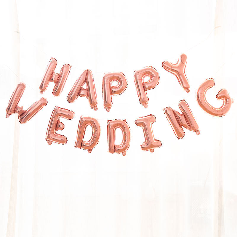 新婚快乐字母铝膜气球婚庆装饰sweetwedding铝箔气球