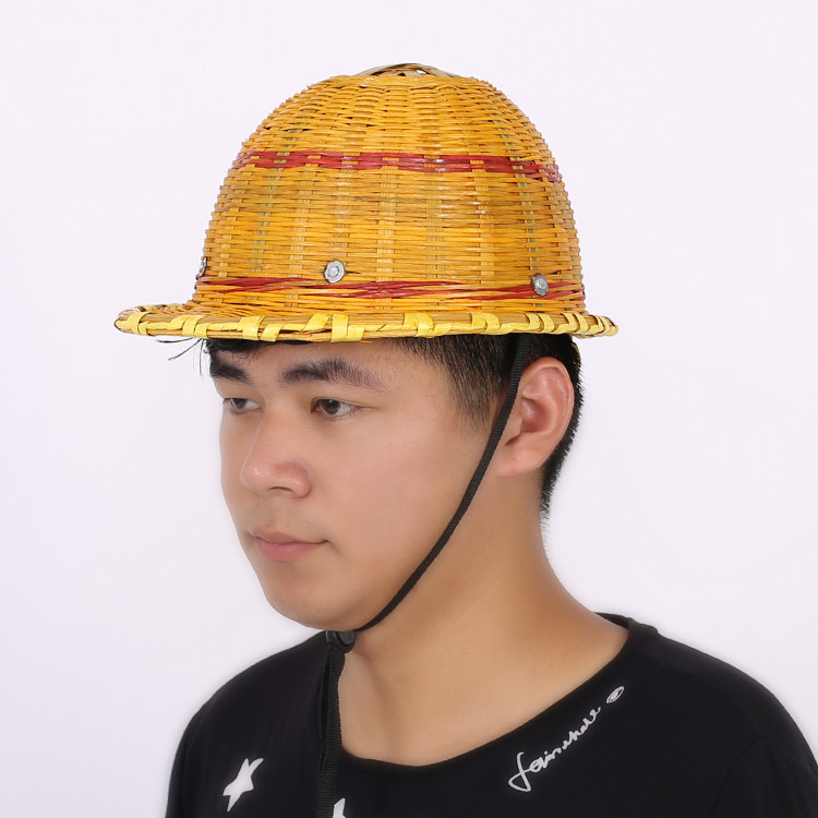 竹藤夏天男士竹安全帽 工地 竹编 编织编制带衬车间精巧抗冲击遮