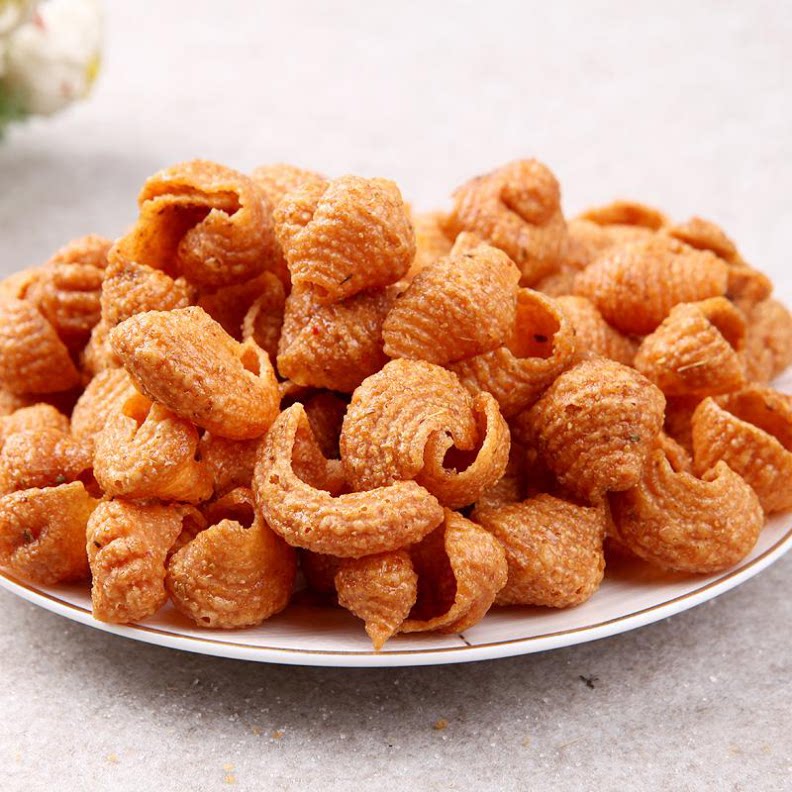 零食膨化休闲特色吴氏远猫耳朵谷力脆肥肠酥素食膨化食品