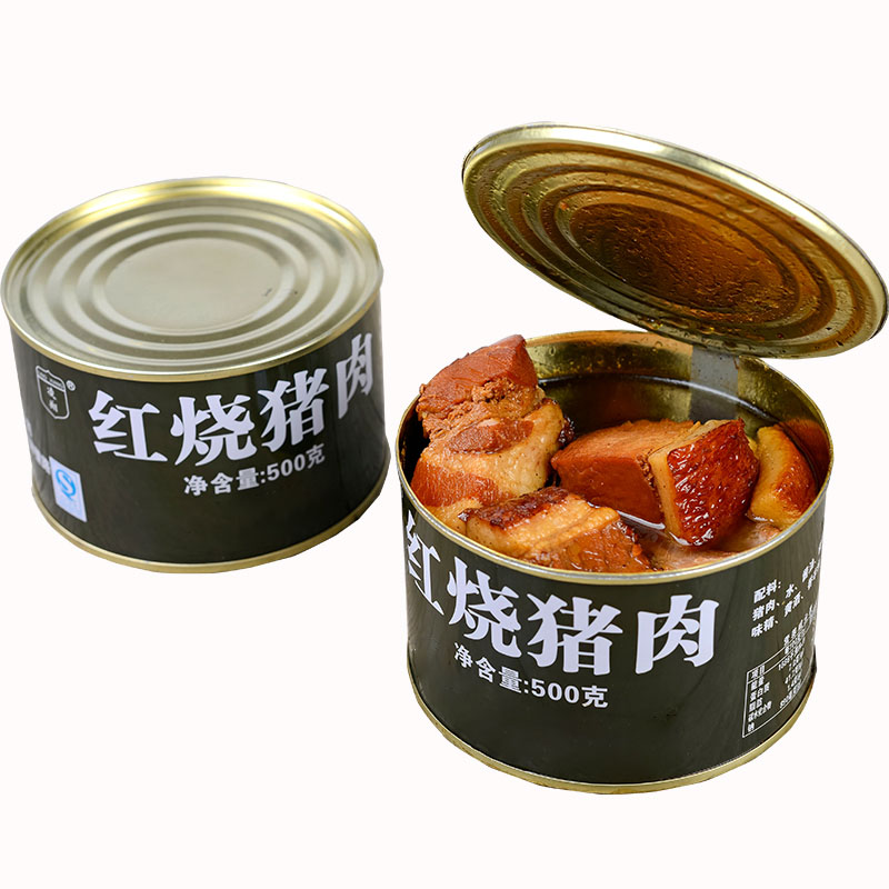 罐头红烧猪肉500g下饭饭菜五花正品丸子狮子头肉制品