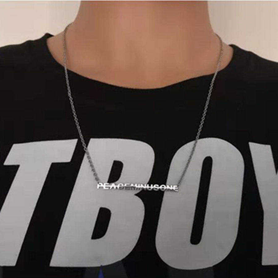 潮人网红日韩权志龙gdpeaceminusone钛钢吊坠男女锁骨项链