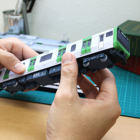 纸模制作diy手工作业城市交通工具地铁3d立体火车