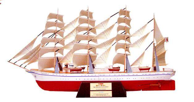 纸模制作diy手工作业益智玩具现代帆船仿真船模其他模型