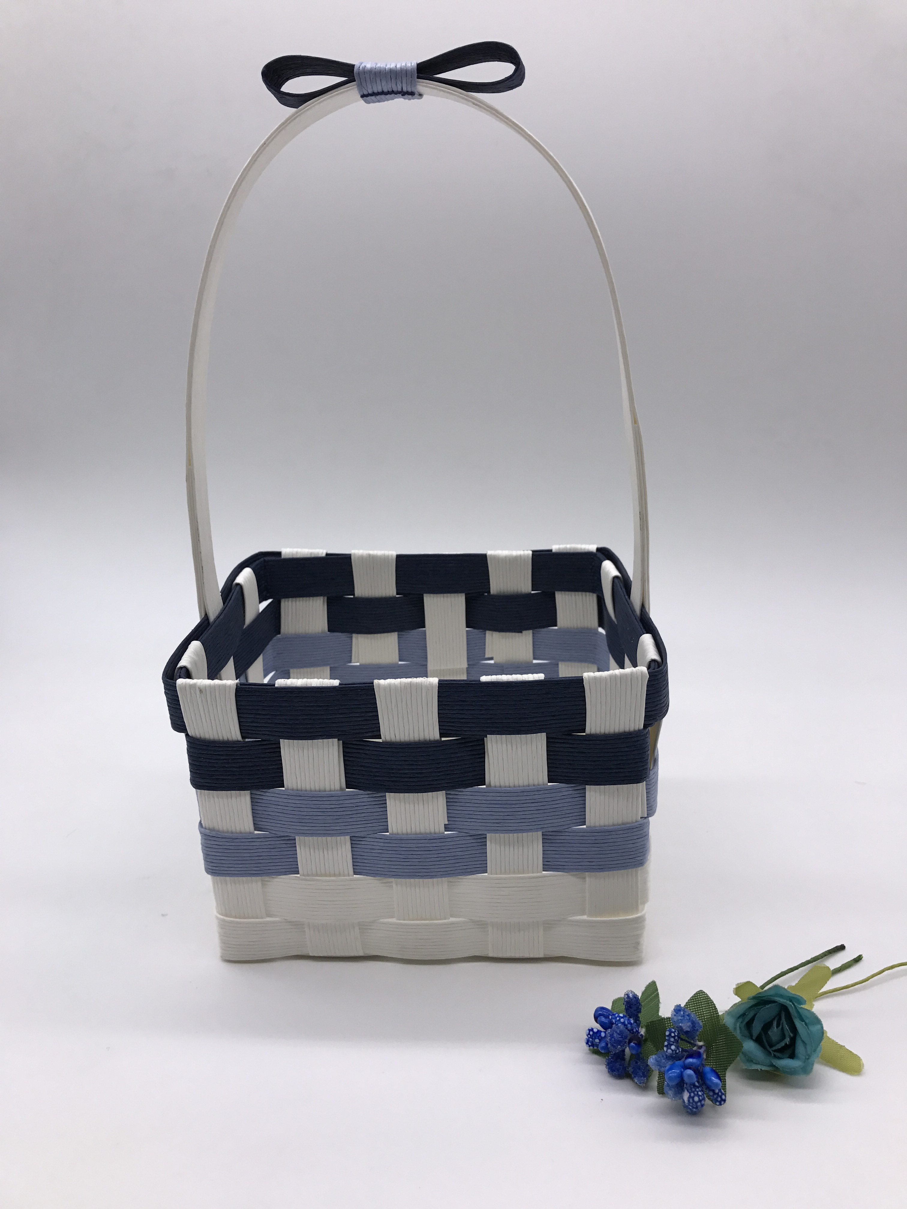 纸藤材料包花篮亲子手工暖场活动纸藤筐收纳筐diy送教程