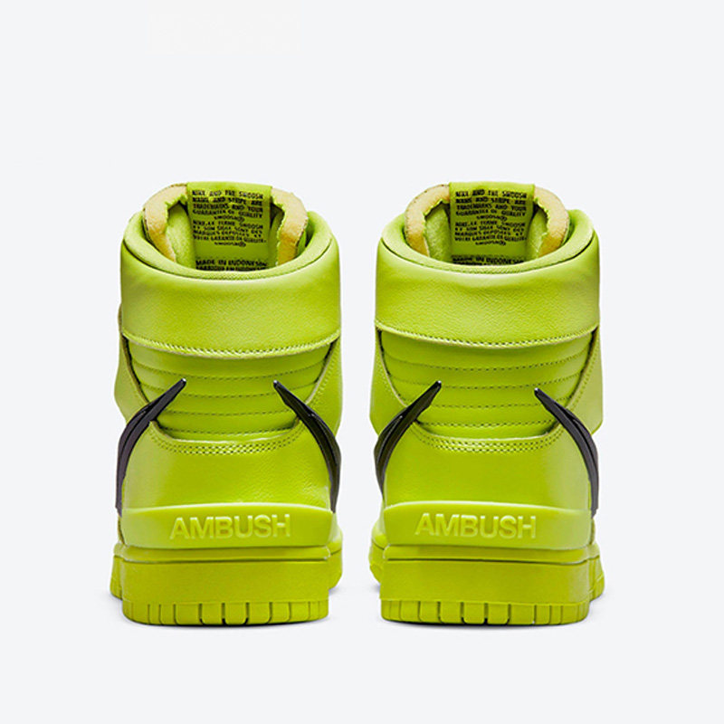 耐克男鞋女鞋dunkhighxambush联名高帮荧光绿板鞋cu7544300