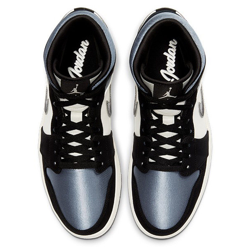 耐克男鞋air jordan 1 aj1丝绸伯爵白蓝灰运动篮球鞋852542-011