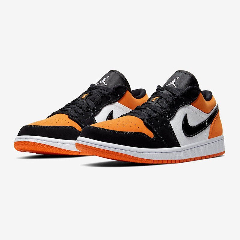 耐克男鞋2020夏季新款aj橙扣篮板低帮实战篮球鞋