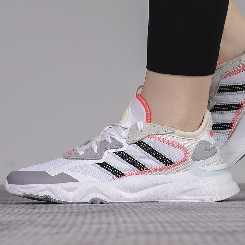 阿迪达斯女鞋2021春季新款网面运动鞋健身透气低帮跑步鞋