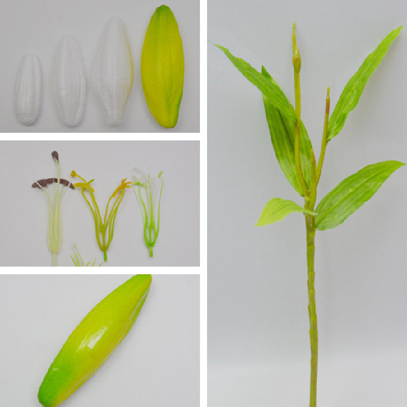 百合花百合丝网花材材料花心花苞diy仿真材料