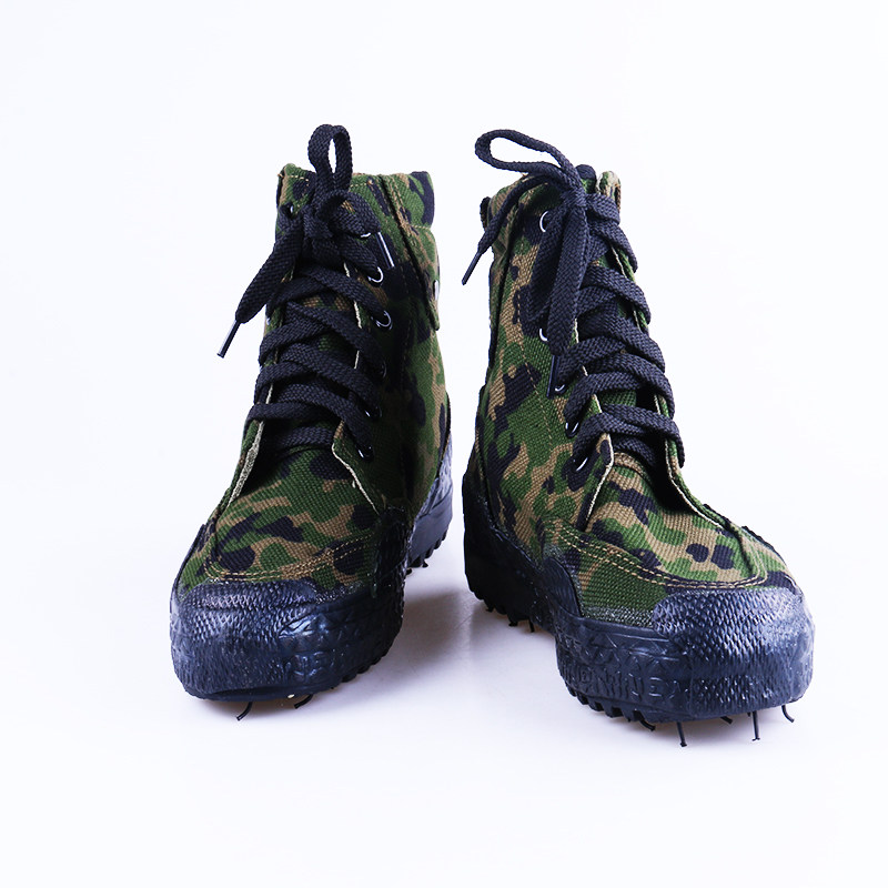 胶鞋百年军工正品3537高帮作训鞋迷彩解放防滑解放鞋