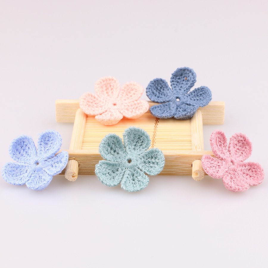 毛线花朵手工花瓣diy手工制制作耳饰发饰品胸花珠子