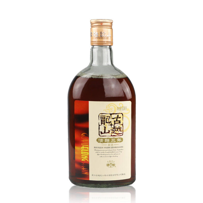 古越龙山黄酒清醇三年加饭酒半甜型500ml*12瓶包邮