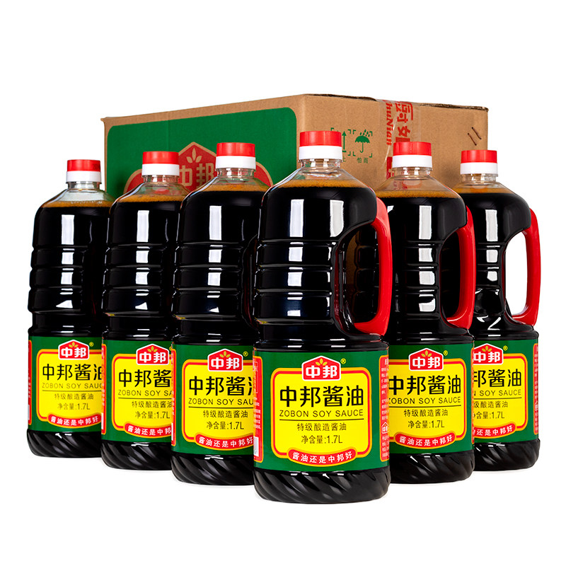 中邦特级酱油17l酿造海鲜凉拌鲜味生抽调味汁酱油