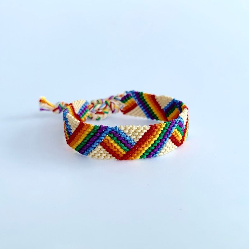 俞作彩虹玉线礼物心意闺蜜情侣手链自编作手手链