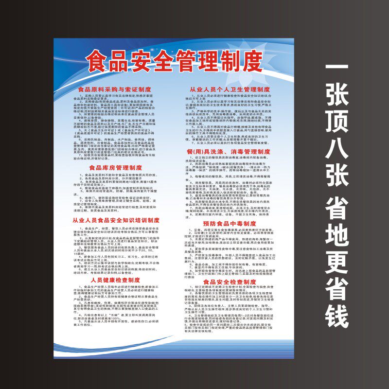 餐饮食品监督信息公示栏健康证执照卫生公示牌食品安全管理制度板