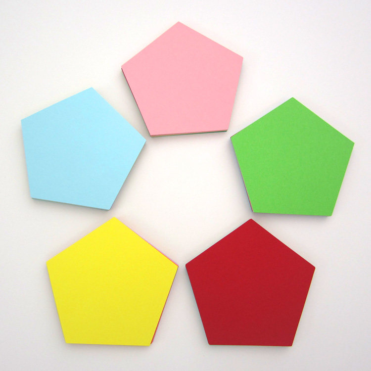 五边形彩色卡纸公开开课示范课教学教具写字作图折纸