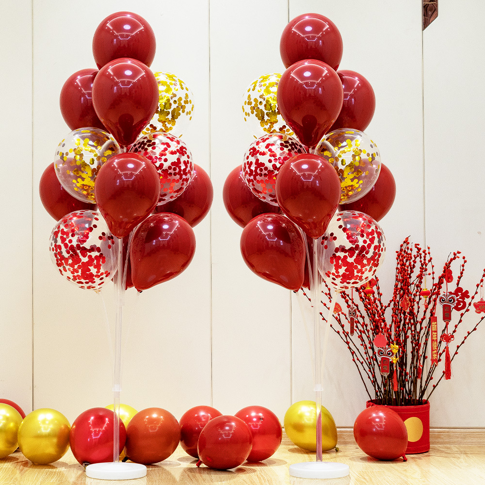 结婚气球地飘路引落地支架迎宾婚房装饰装饰布气球