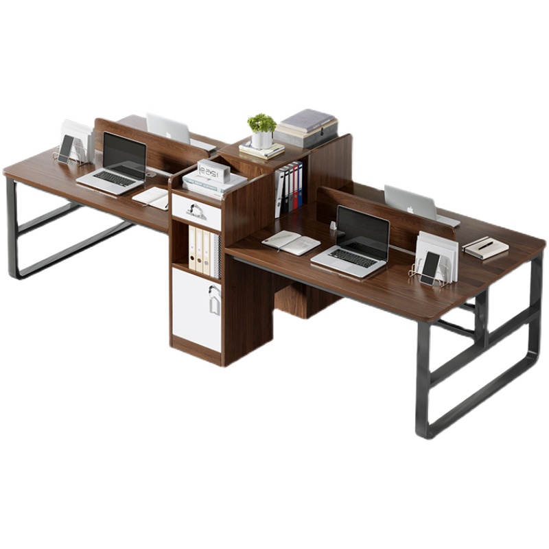 办公桌简约单人位职员电脑桌办公室多人位员工工作桌椅组合会议桌