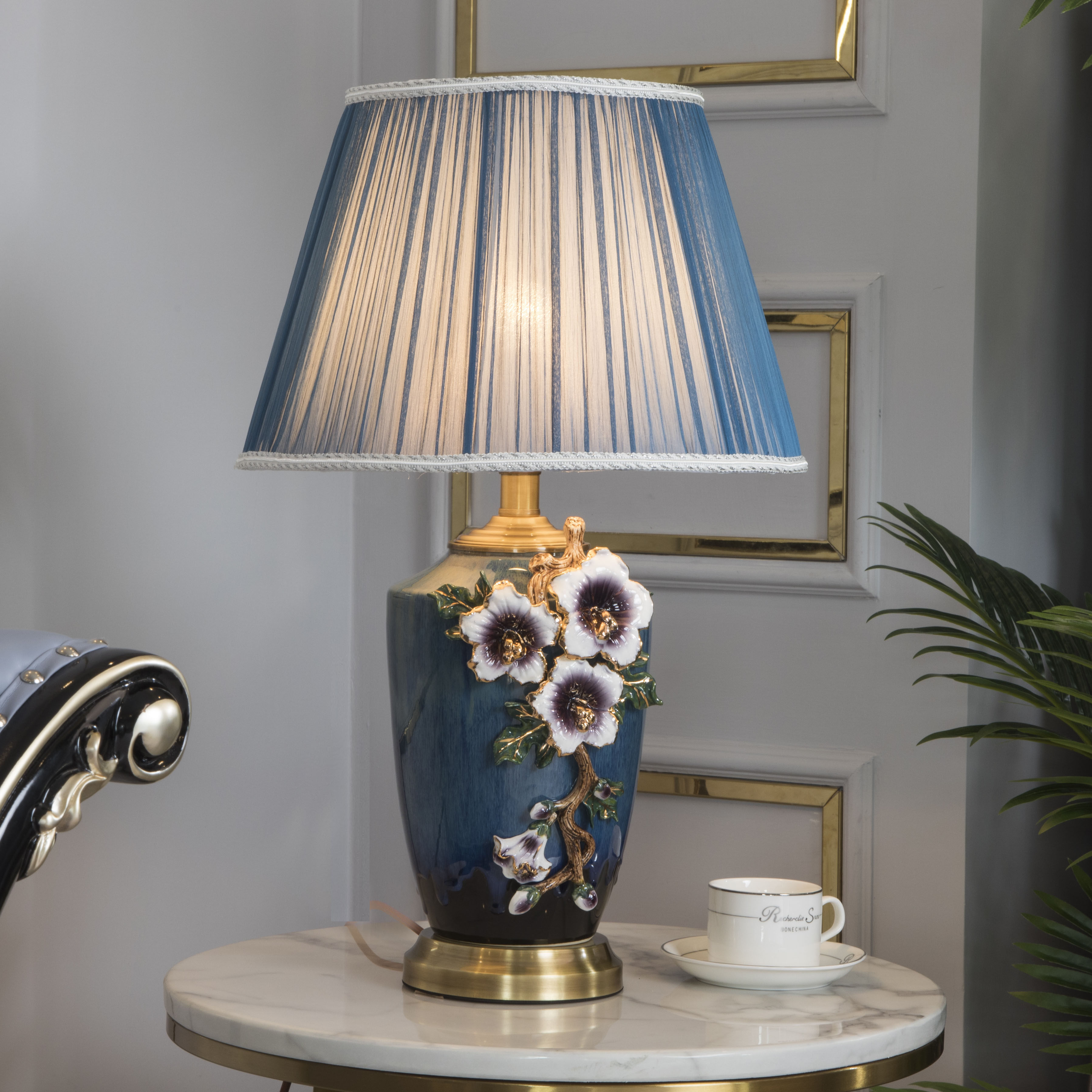 美式床头温馨时尚现代中式新中式轻奢欧式台灯装饰台灯