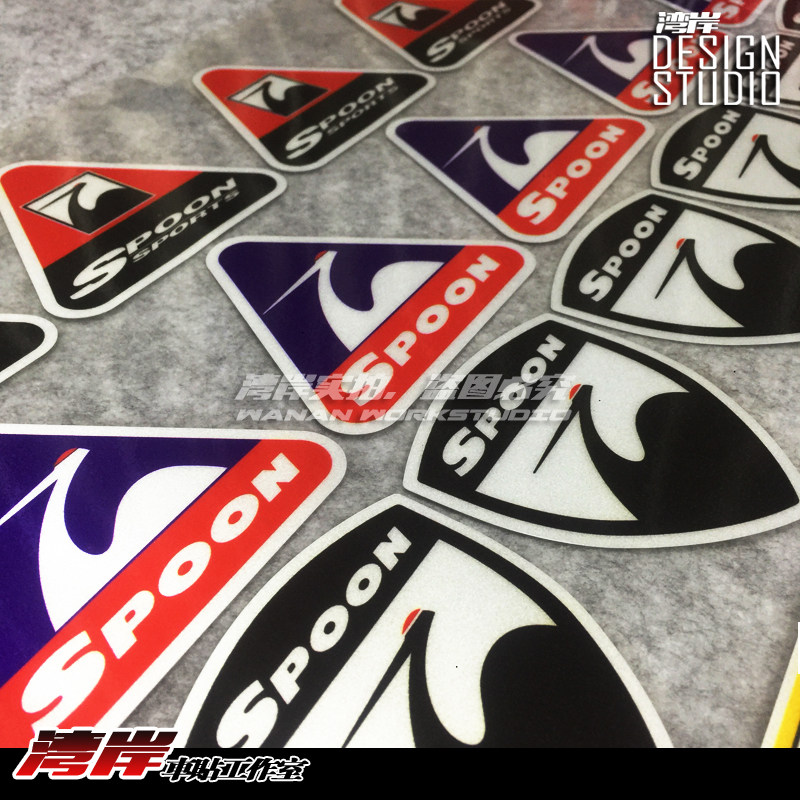 改装车改装车贴最速湾岸spoon仙鹤标志jdm日式汽车装饰贴