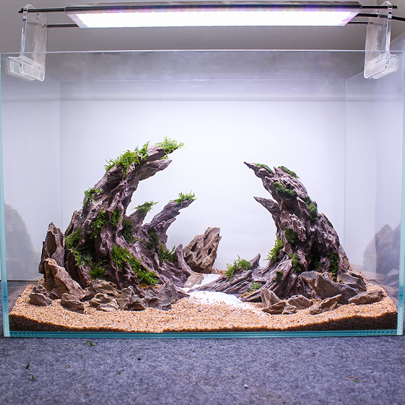 鱼缸石头造景景石仿真松皮石空灵山谷青龙大峡谷造景