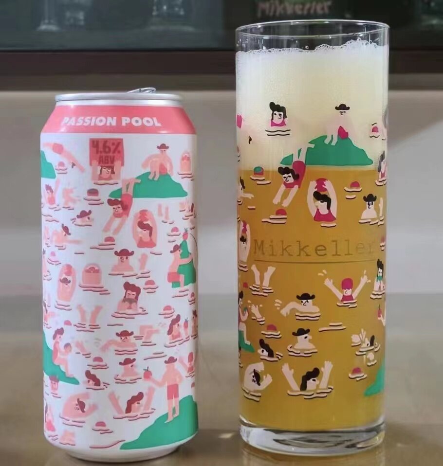 进口mikkeller美奇奇乐德国游泳池派对全新精酿啤酒杯啤酒杯