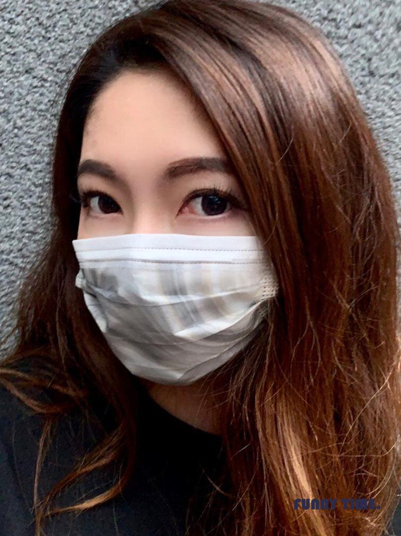 香港代购gimanscare大理石印花透气平面成人女士口罩