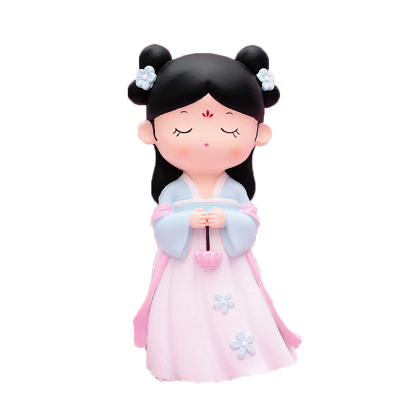 古装汉服女孩摆件宫廷古风唐朝少女公仔格格摆件