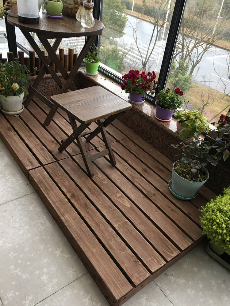 户外地板庭院花园阳台走廊平台木屋凉亭防腐木制坪台别墅木阳台