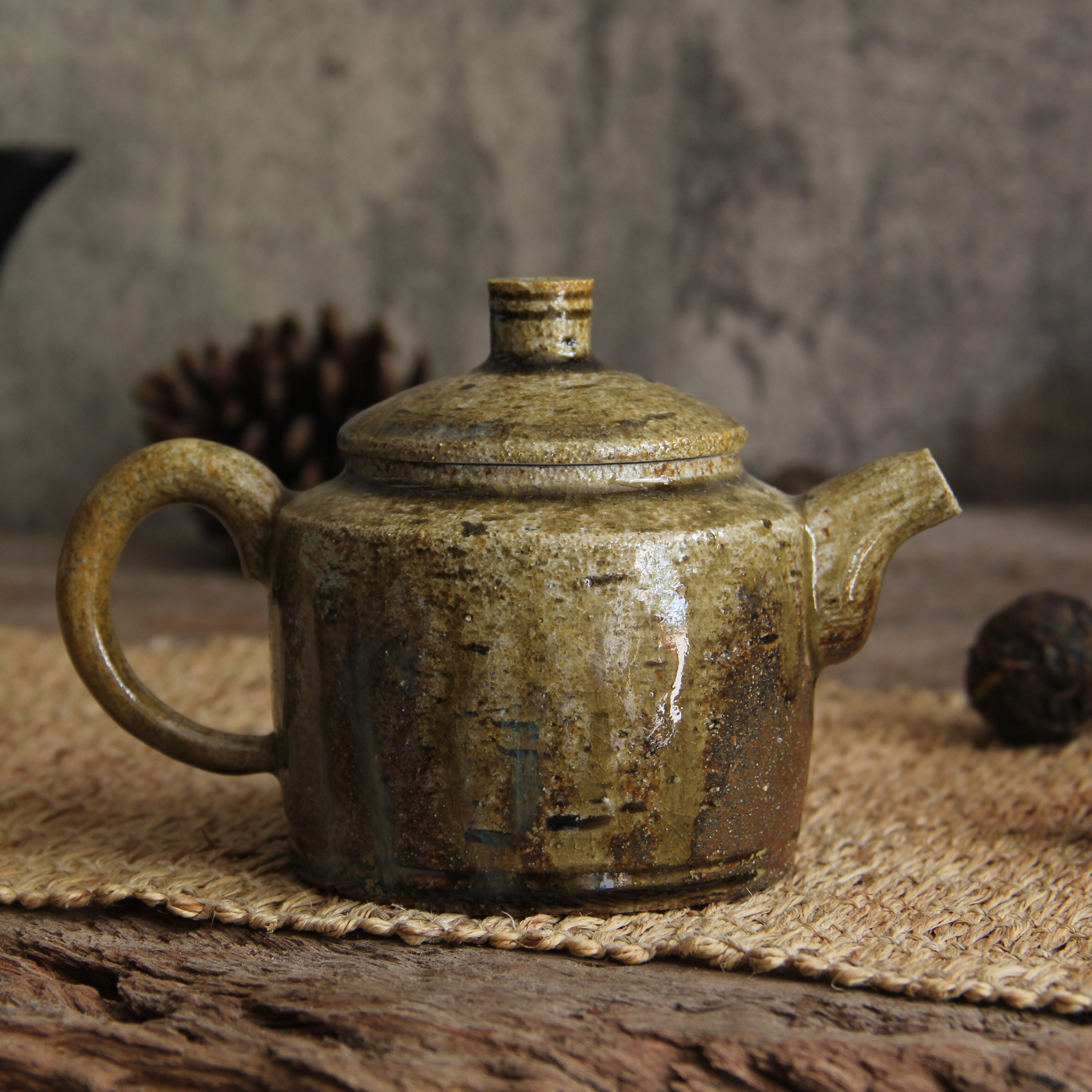 云南建水紫陶柴烧壶手工传统无釉裸烧泡茶茶壶茶壶