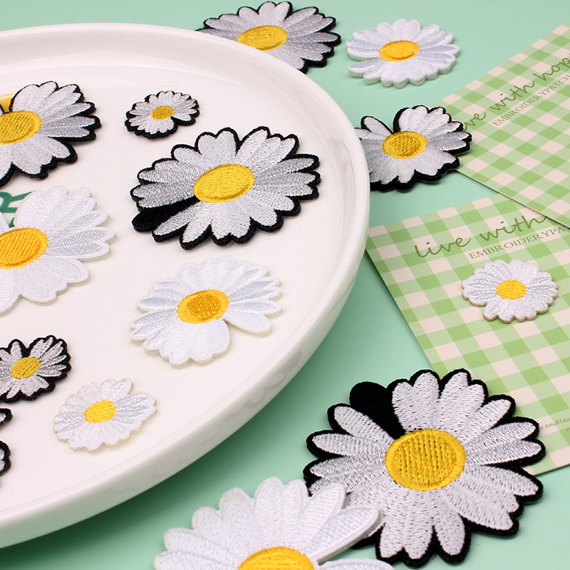 自粘菊花包包帽子装饰布鞋贴帆补丁权志龙贴纸布贴