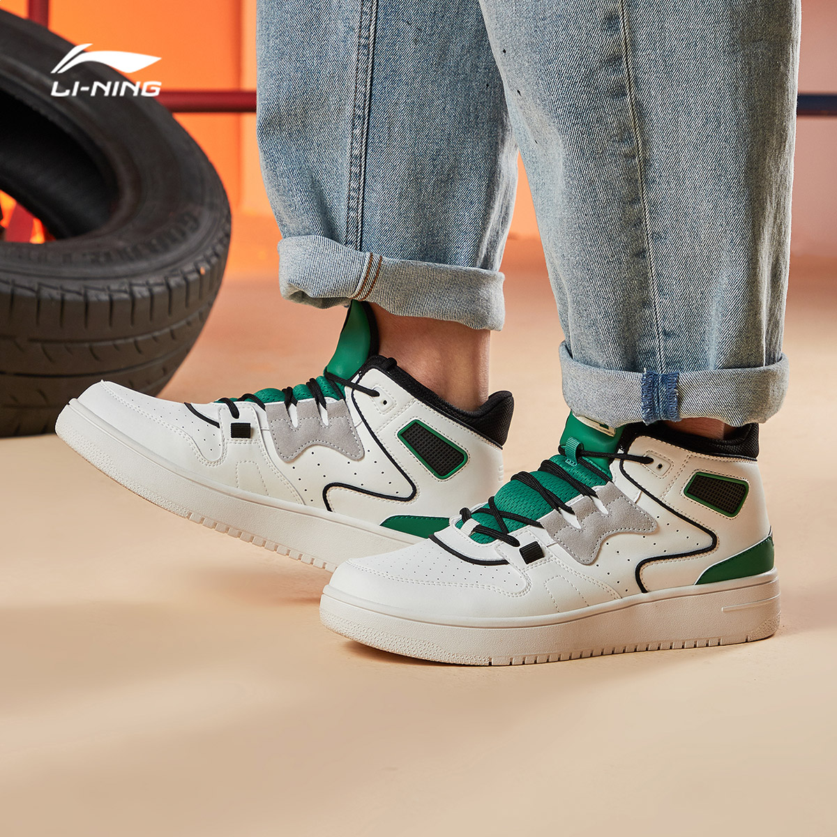 李宁休闲鞋官方男鞋2020新款进击白板板鞋